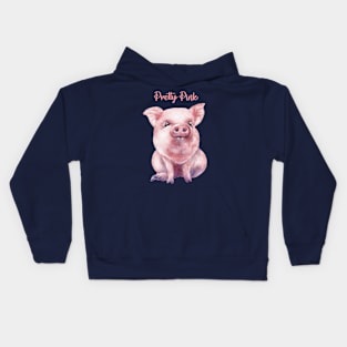 Pretty Pink Cute Piglet Kids Hoodie